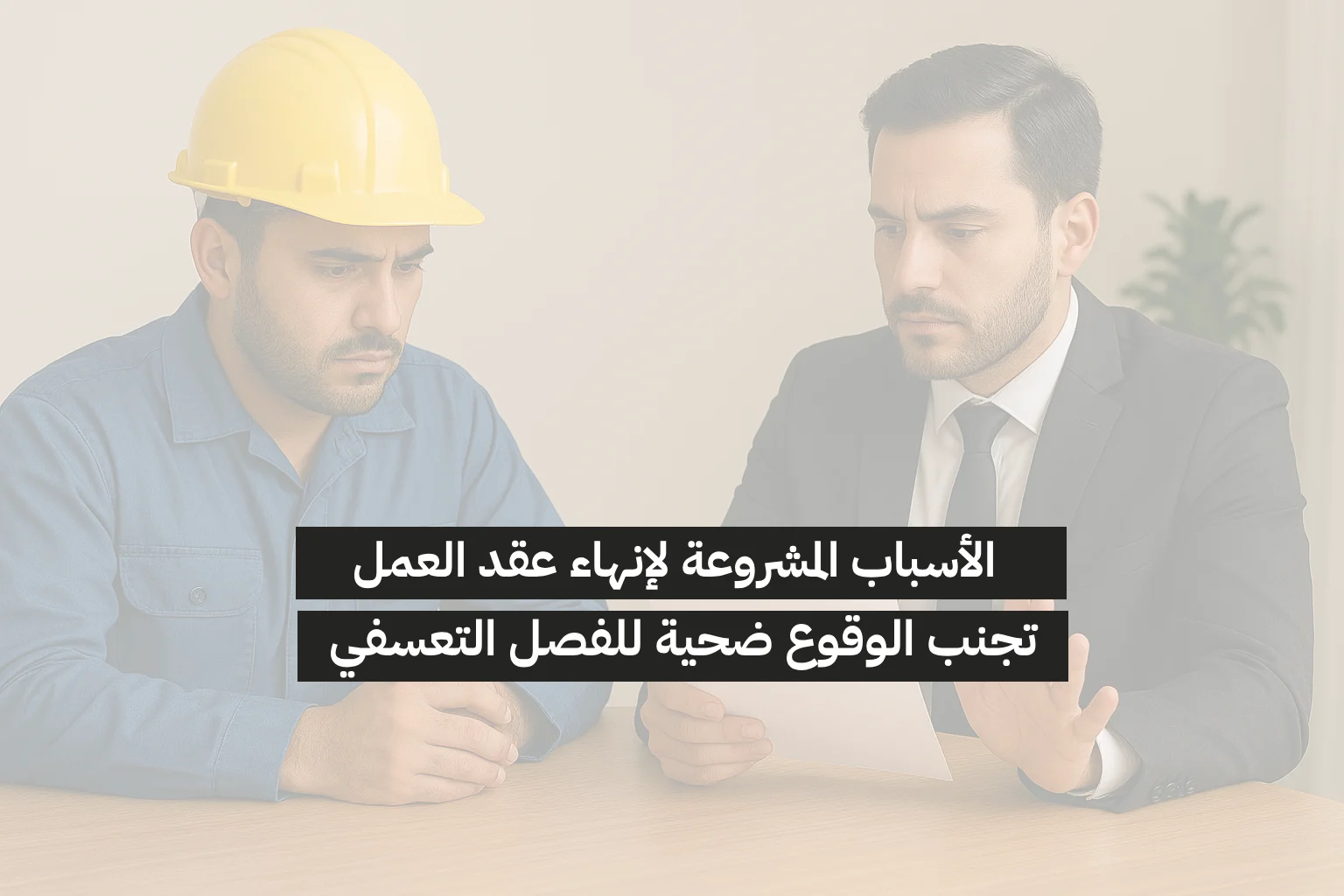 الأسباب المشروعة لإنهاء عقد العمل: تجنب الوقوع ضحية للفصل التعسفي