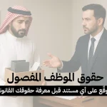حقوق الموظف المفصول: لا توقّع على أي مستند قبل معرفة حقوقك القانونية!
