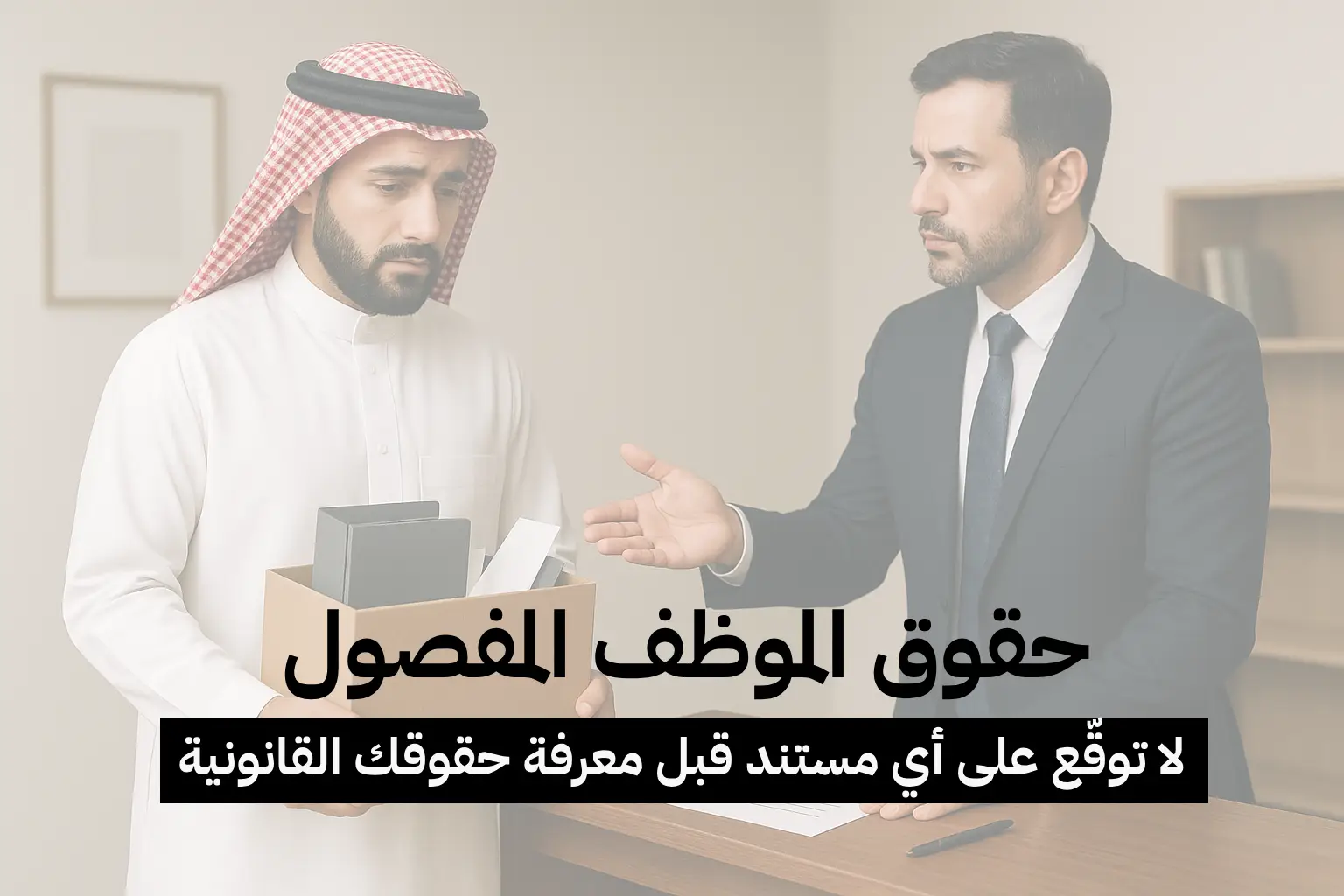 حقوق الموظف المفصول: لا توقّع على أي مستند قبل معرفة حقوقك القانونية!