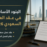 البنود الاساسية في عقد العمل في السعودية ٢٠٢٦