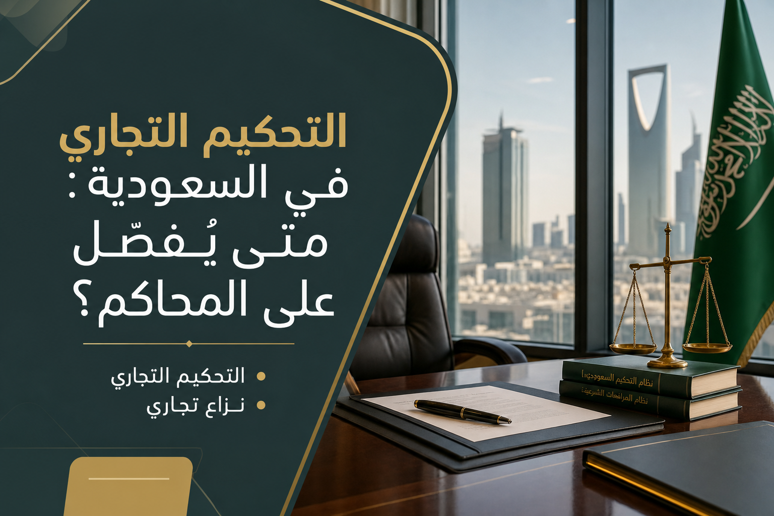التحكيم التجاري في السعودية: متى يُفضّل على المحاكم؟