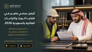 أفضل محامي فاهم في قضايا الورث والنزاعات العائلية بالسعودية 2026.