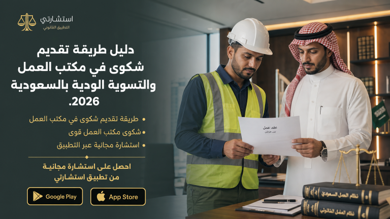 دليل طريقة تقديم شكوى في مكتب العمل والتسوية الودية بالسعودية 2026.