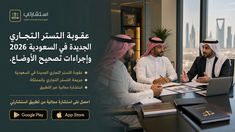 عقوبة التستر التجاري الجديدة في السعودية 2026 وإجراءات تصحيح الأوضاع.
