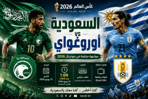 السعودية وأوروغواي.. الموعد الرسمي والقنوات الناقلة والتشكيل المتوقع في مواجهة قد تحدد مصير الأخضر بكأس العالم 2026