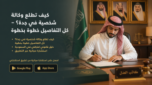 كيف تطلع وكالة شخصية في جدة؟ – كل التفاصيل خطوة بخطوة