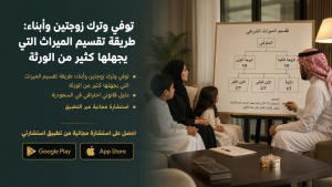 توفي وترك زوجتين وأبناء: طريقة تقسيم الميراث التي يجهلها كثير من الورثة