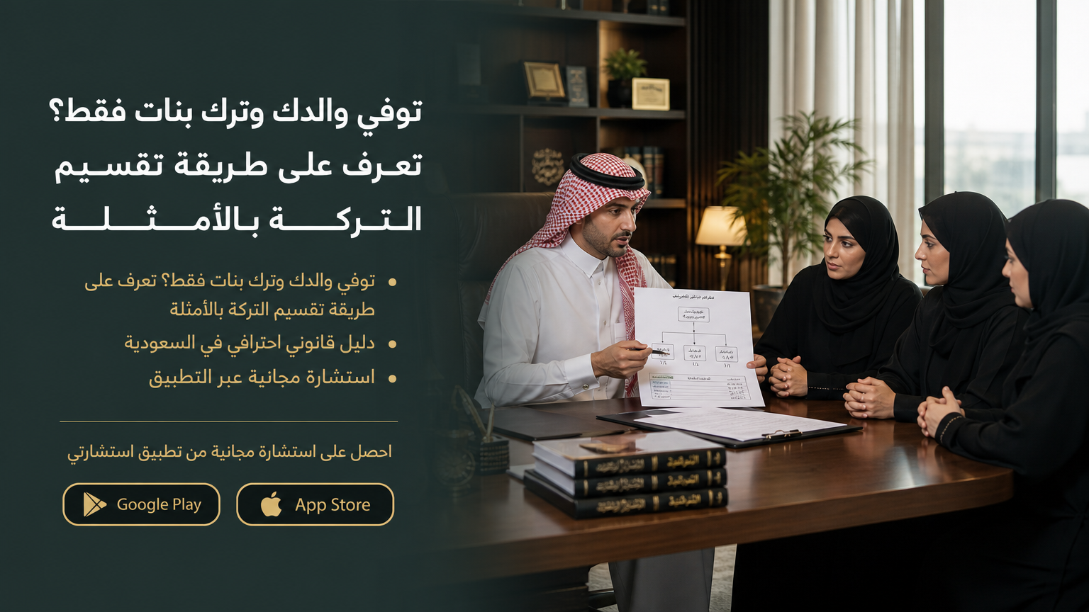توفي والدك وترك بنات فقط؟ تعرف على طريقة تقسيم التركة بالأمثلة