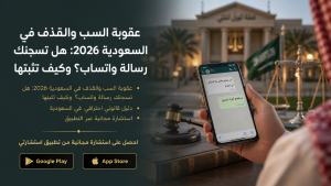 عقوبة السب والقذف في السعودية 2026: هل تسجنك رسالة واتساب؟ وكيف تثبتها