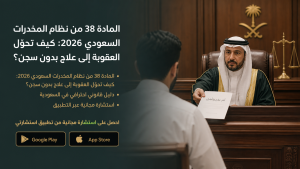 المادة 38 من نظام المخدرات السعودي 2026: كيف تحوّل العقوبة إلى علاج بدون سجن؟