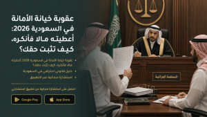 عقوبة خيانة الأمانة في السعودية 2026: أعطيته مالًا فأنكره، كيف تثبت حقك؟