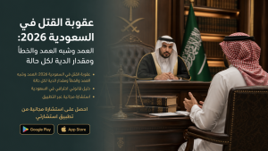 عقوبة القتل في السعودية 2026: العمد وشبه العمد والخطأ ومقدار الدية لكل حالة