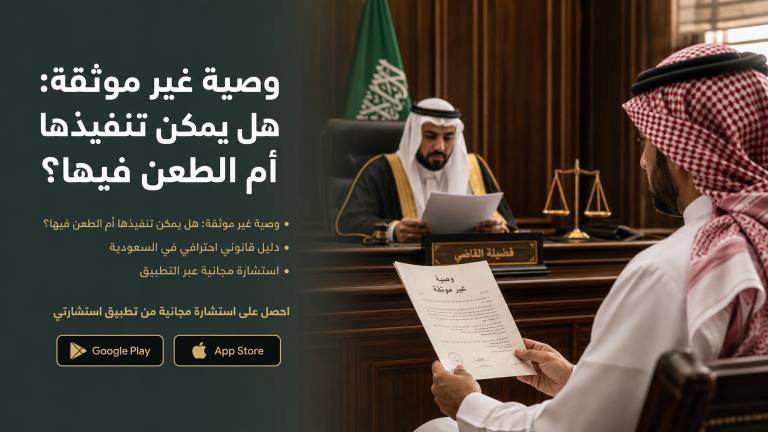 وصية غير موثقة: هل يمكن تنفيذها أم الطعن فيها؟