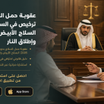 عقوبة حمل السلاح بدون ترخيص في السعودية 2026: السلاح الأبيض والناري وإطلاق النار