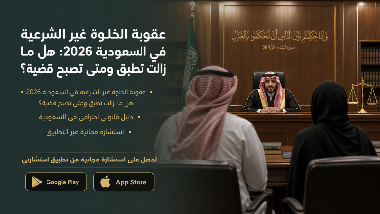 عقوبة الخلوة غير الشرعية في السعودية 2026: هل ما زالت تطبق ومتى تصبح قضية؟