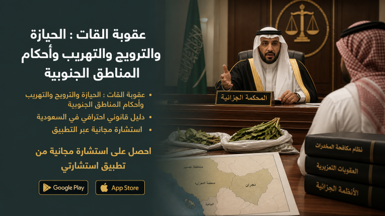 عقوبة القات : الحيازة والترويج والتهريب وأحكام المناطق الجنوبية