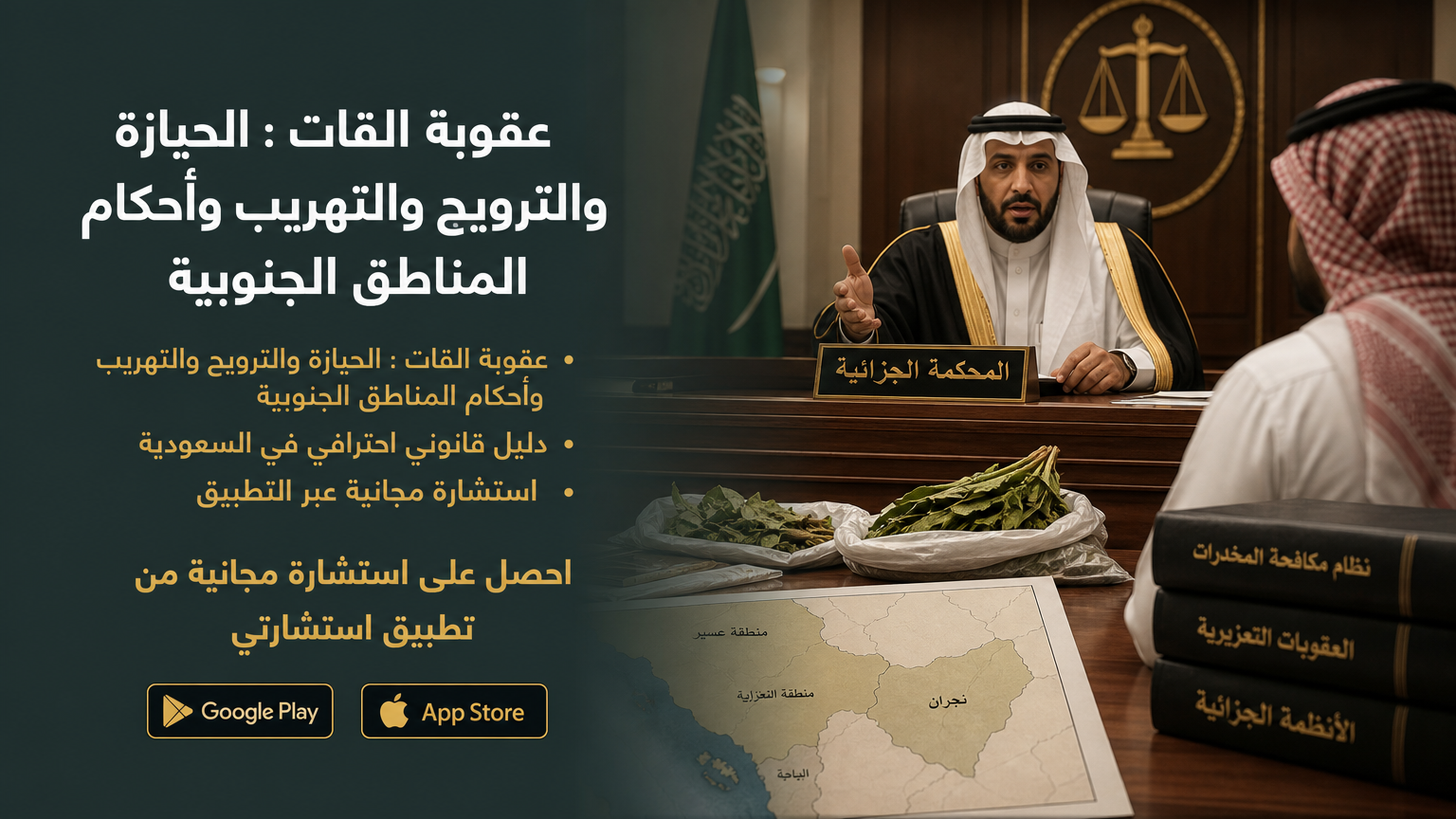 عقوبة القات : الحيازة والترويج والتهريب وأحكام المناطق الجنوبية
