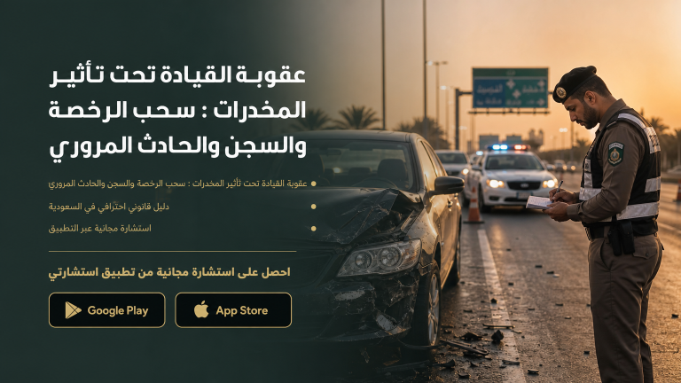 عقوبة القيادة تحت تأثير المخدرات : سحب الرخصة والسجن والحادث المروري