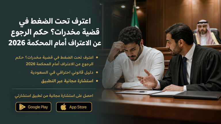 اعترف تحت الضغط في قضية مخدرات؟ حكم الرجوع عن الاعتراف أمام المحكمة