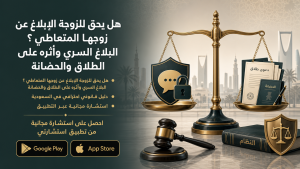 هل يحق للزوجة الإبلاغ عن زوجها المتعاطي ؟ البلاغ السري وأثره على الطلاق والحضانة