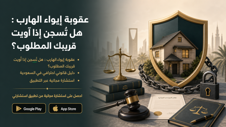 عقوبة إيواء الهارب : هل تُسجن إذا آويت قريبك المطلوب؟